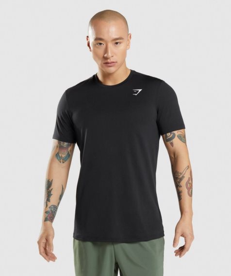 Men's Gymshark Arrival T-Shirts Black | NZ 0SBUMY